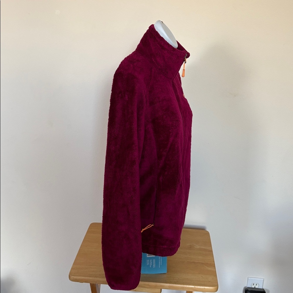 The North Face Plush Fleece Jacket in Deep Red Size Small - Picture 4 of 13